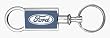 Ford Chrome/Blue Valet Keychain