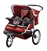 InStep Safari Swivel Double Jogging Stroller (Red/Black)