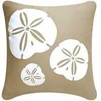 Wabisabi Green Sand Dollar Organic Cotton 18'x18' Throw Pillow Cover, Seaweed
