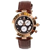 Rose Gold Watch, Klaus Kobec Mens Couture Swiss Quartz Chronograph Rose-Gold Ion Plated Diamond Watch