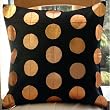 Contrasting Style - Decorative Pillow Covers - Suede Pillow Cover with Metallic Leather Patchwork