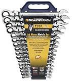 Gear Wrench 9902 16 Piece Flexible Combination GearWrench Set-Metric