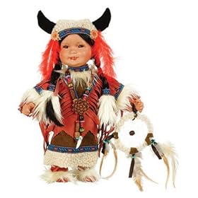 WYANET 12in Porcelain Native American Doll Duck House~Retired by Duck House Dolls