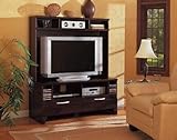 Plasma TV Entertainment Center in a Rich Cappuccino Finish by Coaster Furni ....