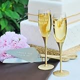 Wedding Favors Gold Parisian Romance Champagne Flutes and Cake Server Set