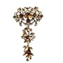 Victorian Floral Brooch Citrine Crystals