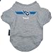 Designer Dog T-Shirt - Tennessee Titans Dog T-Shirt - Officially Licensed by the NFL - Grey - Large