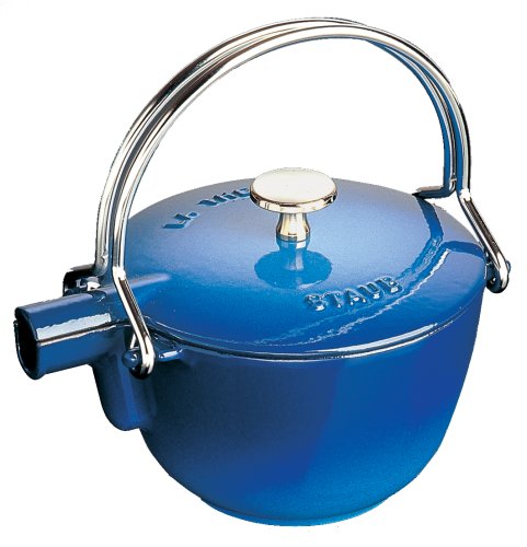 "Staub La Theiere Round 1-Quart Teapot, Blue" "Staub La Theiere Round 1-Quart Teapot, Blue"