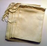 Cotton Drawstring Muslin Bags, 3" X 5" - Pack of 25