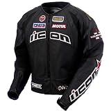 Icon Mens Merc Leather Hero Motorcycle Jacket Black XXL