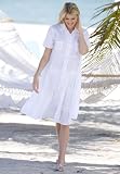 Tiered Eyelet Gauze Dress (WHITE,26 W)