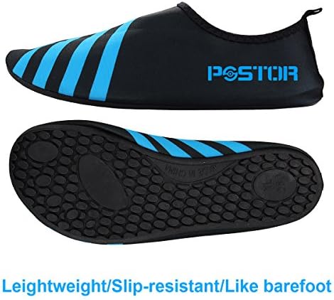 Unisex Barefoot Water Skin Shoes for Beach Swim Surf Yoga Exercise (Women:6.5-7.5|Men:6-6.5, Blue-Adult)