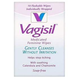 Vagisil Intimate Medicated Flushable Feminine Wipes - 10 Wipes
