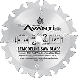 Freud TK504 8-1/4-Inch 18 Tooth FTG Thin Kerf Remodeling Saw Blade with 5/8-Inch Arbor