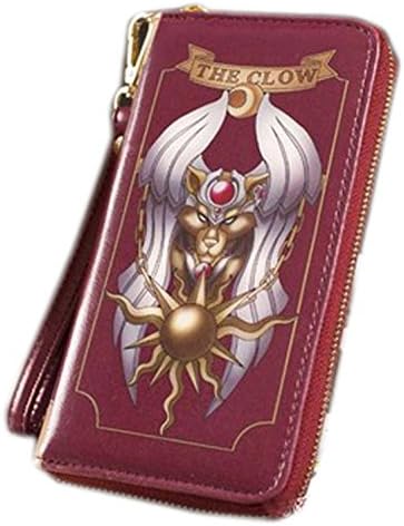 Ilucky Anime Cardcaptor Sakura Cute Fashion Cartoon Woman Wallet Handbag Purse (Red)