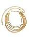 NYfashion101 Trendy Belly Chain Belt w/ Multi Link Chains & Loop IBT1005-Gold