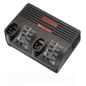 Click here to buy Bosch BC230 9.6 Volt to 24 Volt Stick and Pod Style Dual Bay 30-Minute Battery Charger by Bosch.
