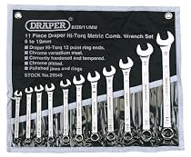Draper 29545 Hi-torq Metric Combination Spanner Set 11 piece