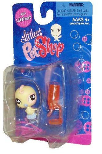 Littlest Pet Shop Exclusive Single Pack Littlest #721 - Yellow Parakeet Bird with Water Feeder