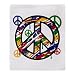 Stadium Throw Blanket Peace Symbol Sign Dripping Paint