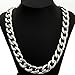 Trendsmax Jewelry 15mm Mens Chain Boys Curb Link Stainless Steel Necklace Silver Tone
