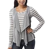 Converse® One Star® Womens Striped 2fer Top/Vest - Light Grey
