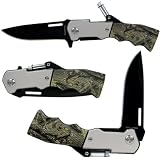 5 Inch Spring Assisted Pocket Knife with LED Light