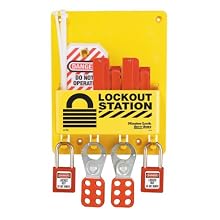 Master Lock S1720E410 Circuit Breaker Lockout Center With 410RED Zenex Padlock