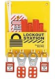 Master Lock S1720E410 Circuit Breaker Lockout Center With 410RED Zenex Padlock