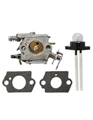 Lawn & Patio: New Pack of Carburetor + Gasket Primer Bulb for Poulan Craftsman Chainsaw 1950 2050 2150 2375 Walbro WT-89 891 - ZY