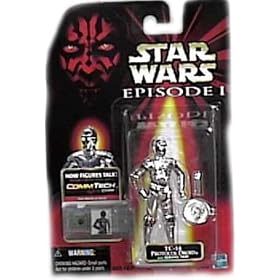 Star Wars Episode I Commtech Ship Tc-14 Protocol Droid with Serving Tray Collectible Figure.