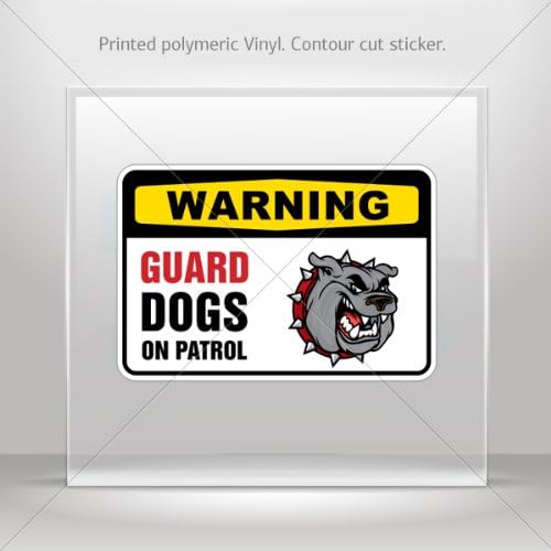 Sticker Decals Warning Guard Dog on Patrol Bulldog sign Motorbike Waterproof Sports car 0500 X2XZK