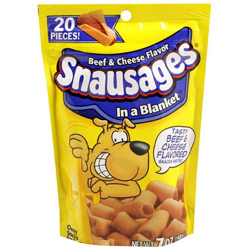 Snausages in a Blanket, Beef & Cheese, 7-Ounce Pouches (Pack of 12)