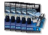 Trace Me Luggage Tracker Traceable Luggage ID Tag 5-pack