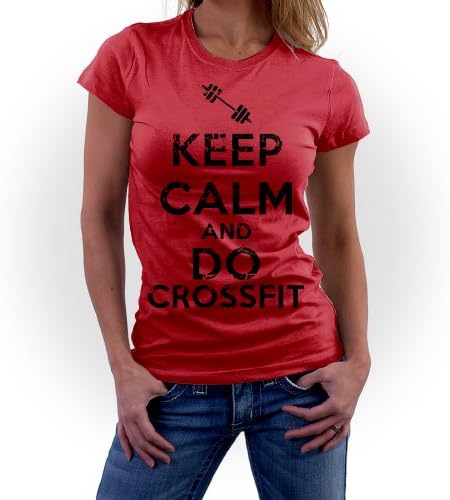YT102Cardinal RedS Keep Calm CrossFit Tee