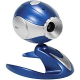 Webcam + Micro integre bleue/blanche - 300 KPixels USB