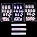 FACILLA® 72 Mixed Assorted Style French Acrylic False Artificial Nail Tips
