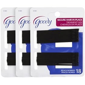 Goody Bobby Pins, 3", Black, 18ct