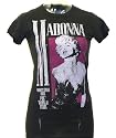 Madonna Who's That Girl 1987 World Tour Women's Black Vintage T-shirt by Junk Food Clothing