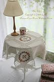 Vintage Crochet/silk Ribbon Embroidery Table Cloth