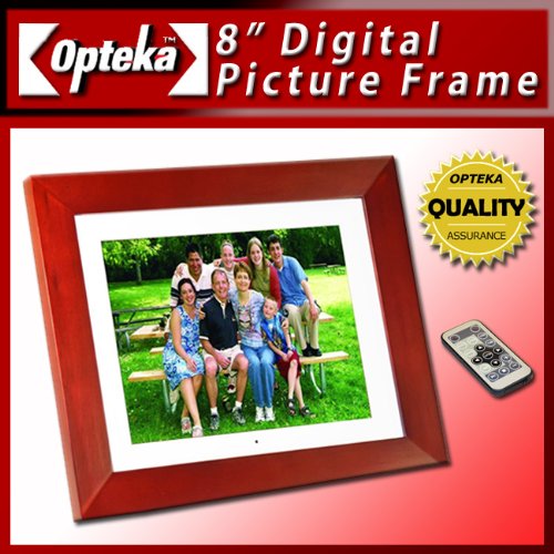 Opteka OPT 8 DPF-CH 8-Inch Digital Picture Frame w/128MB Built-In Memory (Cherry Wood)