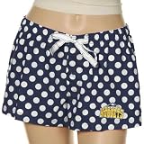 NCAA Denver Nuggets Ladies Navy Blue Polka Dot Galaxy Pajama Shorts (Large)