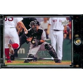 2008 Upper Deck # 85 Dioner Navarro - Rays - MLB Baseball Trading Card in a Protective Screw Down Display Case