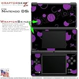 Nintendo DSi Skin Lots of Dots Purple on Black WraptorSkinz Skins (DSi NOT  ....