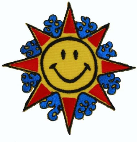 Great Smiley Sun Face Iron On Patch For Kids Baby - High Quality