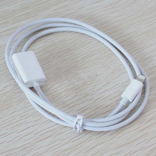 8-Pin Male to Female Extension Data Charging Cable for iPhone 5s / 5c / iPad Mini - White (100cm)