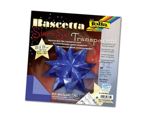 Folia 836/2020 - Bastel-Set Bascetta-Stern 20 x 20 cm 30 Blatt blau Preisvergleich