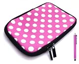 Flash Superstore Bundle Pack of Hot Pink Capacitive/Resistive Touchscreen Stylus Pen & Polka Dots Hot Pink / White ( 7 Inch Tablet / eReader ) Water Resistant Neoprene Soft Zip Case/Cover suitable for Blackberry Playbook ( 7 Inch Tablet )