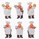 Set of 6 Ceramic Chef Magnets
