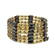 Magnetic Wrap Necklace/Bracelet - Yellow Glass Beads -36'' Length